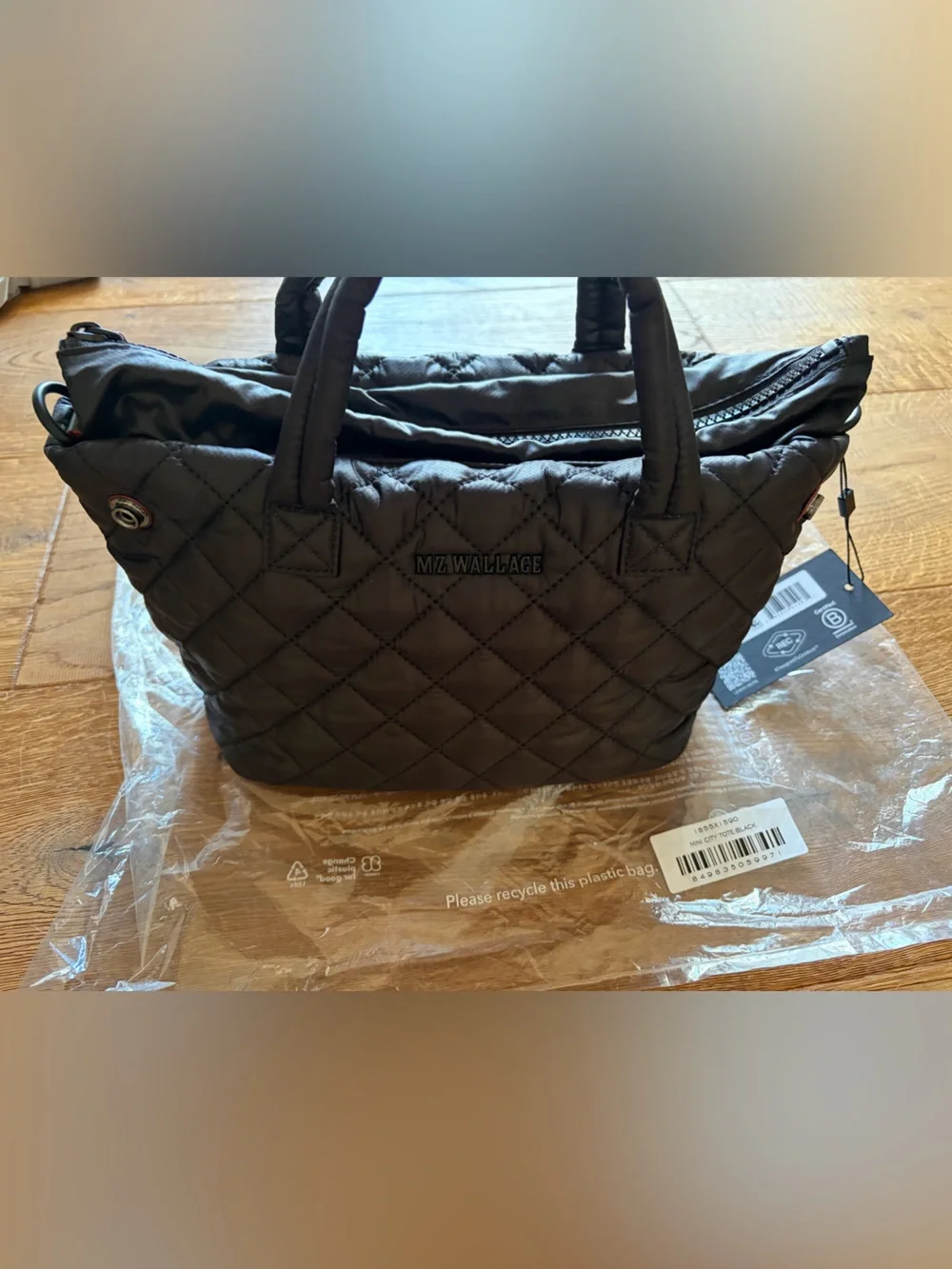MZ Wallace Quilted Small Metro Tote - Black